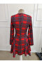 Women's long sleeve crew neck short modal dress - 7