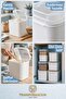 4.5 Lt Large Air-Tight Transparent Lid White Kitchen Pantry Food Flour Legumes Detergent Storage Container Organizer Box 723708 - 3
