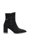 Bow Detailed Thick Heeled Pointed Toe Women's Boots - 3
