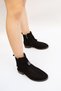3092 Eren Shoes&Bag Genuine Leather Nubuck Buckle Detailed Zippered Low Heeled Women's Daily Boots Real Leather Nubuck Black - 5