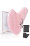 Face Gua Sha Jade Stone Facial Tools, Natural Rose Quartz GuaSha Stone for Skin Care Routine, r