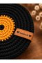 Hubush Handmade Retro Record Coaster – Knitted Vinyl Record Design-Orange - 2