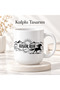 Porcelain Mug 300 ml with Free Spirit Written and Horse Pattern Coffee Cup Gift for Nature and Horse Lovers Tea Cup - 3
