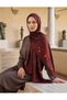 Burgundy Viscose Blend Shawl