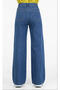 High-Waist Wide-Leg Stretch Jeans - Navy - 3