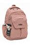 Water Resistant Fabric School Bag Unisex Daily School Backpack 2601 Powder - 5