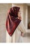 Burgundy Viscose Blend Shawl - 3