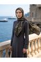Black Gold Viscose Blended Shawl - 4