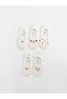 Two Mt Shop Quality Lcw Dream Ecru Patterned 5-Pack Women's Ballerina Socks