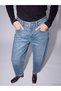Alita City Lcw Jeans with a Difference in Color, Indigo Denim, Straight Balloon Fit, High Waist, Narrow Leg, Women's Jean Pants - 2
