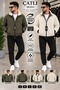 Men's Plush Lined Fabric Jacket – Stylish and Warm Winter Model
