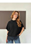 Oversized Knitwear Blouse with Lace Hem - 2