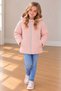 Flowered Baklava Patterned Girls' Water and Wind Proof Hooded Coat