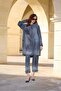 Straight-Leg Trousers - Gray - 2