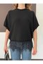 Oversized Knitwear Blouse with Lace Hem