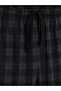 Seray New Season Anthracite Standard Fit Plaid Men's Pajama Bottoms - 6