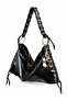 Women's Shoulder Bag with Pearl Star Accessories and Knitted Handle Strap, Soft Textured and Casual Hobo Bag (Width 40 cm Length 23 cm) - 3