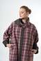 Long Wool-Blend Patterned Coat - Lilac - 3