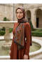 Red Cotton Silk Blend Shawl - 3