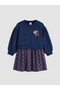 Alita City Navy Blue 3 Thread Plaid Girls' Dress with a Difference