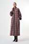 Long Wool-Blend Patterned Coat - Lilac