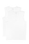 V-Neck Sleeveless 100% Cotton 2-Pack Men's Undershirts, Plain, Wide V-Neck - 3