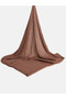 Alita City Farkıyla Lcw Accessories Brown Satin Plain Women's Shawl - 3
