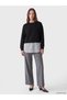 Alita City – Lcw Modest Black Interlock Striped Loose & Oversized Women’S Sweatshirt Tunic. - 2