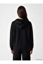 Alita City Black 3 Thread Threaded Flat Oversize Women's Zippered Sweatshirt with a Difference - 4