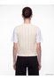 Gencc Quality Lcw Comfort Ecru Knitwear Openwork Short Women's Sweater - 4