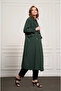 Double-Breasted Linen Overcoat - Green - 2