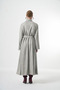 Belted Cape-Style Felt Coat - Gray - 2