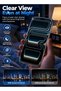 TI-Edge Tempered Glass Full Cover Luminous Silicone Edge Night Light Glowing Dark Glass 3D Edge Glass Compatible For Apple iPhone 17 Pro Max 5G 2025 Navy Blue - 5