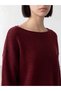 Alita City Lcw Comfort Burgundy Knitwear Plain Boat Neck Women's Sweater - 3