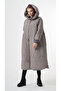 Plus-Size Hooded Diamond-Quilted Coat - Gray - 2