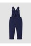 Two Mt Shop Quality Lcw Baby Navy Blue Embroidered Baby Boy Salopet and T-Shirt Set - 4