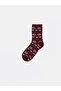 Two Mt Shop Quality Lcw Dream Beige Diamond Patterned 2-Pack Women's Socks - 2