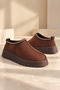 Men's Brown Suede Thick Sole Waterproof Fur Lined Winter Furry Men's Boots - 6