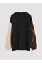 Two Mt Shop Quality Lcw Modest Black Knitwear Diamond Patterned Loose & Spacious Women's Tunic - 6