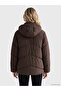 Alita City Lcw Vision Brown Hooded Oversize Women's Puffer Coat with a Difference - 4
