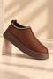 Men's Brown Suede Thick Sole Waterproof Fur Lined Winter Furry Men's Boots - 7