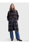 Alita City Lcw Vision Brown Shawl Collar Plaid Women's Cashmere Coat with a Difference - 2