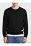 Özmarka New Season Black Crew Neck Men's Thick Sweatshirt - 3