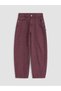 Lcw Kids Bordo Barrel Fit Girls' Jean Pants with Nevavm Difference