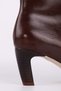 Artemis Series Rustic Bitter Brown Patent Leather Pointed Toe Heeled Women's Boots - 3