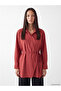Red Dobby Women's Shirt Tunic