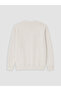 Özmarka New Season Beige Crew Neck Men's Thick Sweatshirt - 3