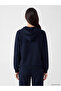 Alita City Farkıyla Lcw Everyday Navy Blue 2 Thread Plain Standard & Regular Women's Zippered Sweatshirt - 4