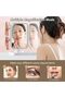 مرآة تجميل ثلاثية الطي مع إضاءة وتكبير 2X و3X، تحكم باللمس - 3