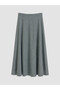 Alita City Green Patterned Long Women's Skirt with a Difference - 5